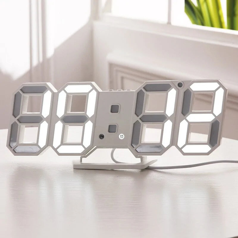 Digital 3D LED Wall Clock