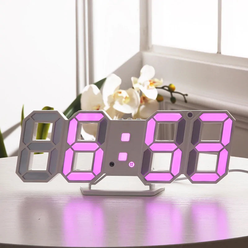 Digital 3D LED Wall Clock